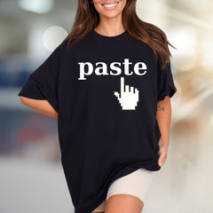 "Paste" Pixel Click Graphic Tee, a Retro Tech Pick for Innovators
