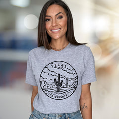 "TEXAS FRIENDSHIP" Desert Landscape Graphic Tee, a Western Vibe Pick for Everyone