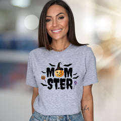"MOM STER" Halloween Graphic Tee, a Spooky-Cute Pick for Festive Moms