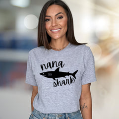 "Nana Shark" Family Fun Graphic Tee, a Heartfelt Pick for Grandmothers