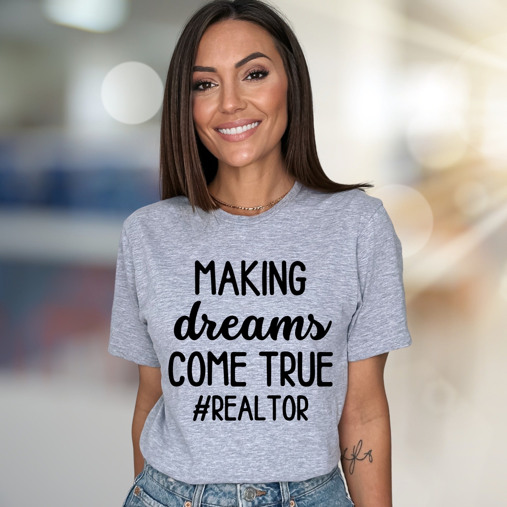 "Making Dreams Come True #REALTOR" Motivational Graphic Tee, a Hustle-Driven Pick for Real Estate Professionals