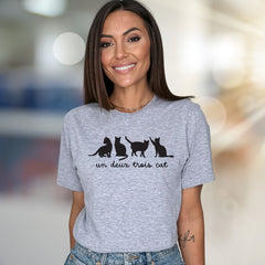 "un deux trois cat" French Cat Graphic Tee, a Playful Feline Pick for Cat Lovers