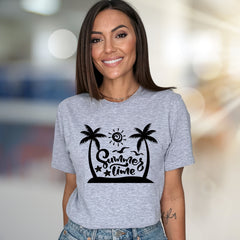 "Summer Time" Tropical Beach Graphic Tee, a Vacation Vibe for Everyone