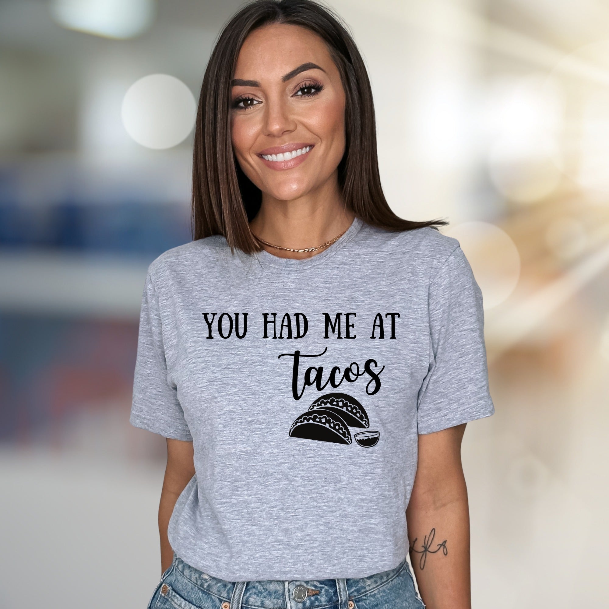 "YOU HAD ME AT Tacos" Foodie Graphic Tee, a Witty Pick for Taco Lovers