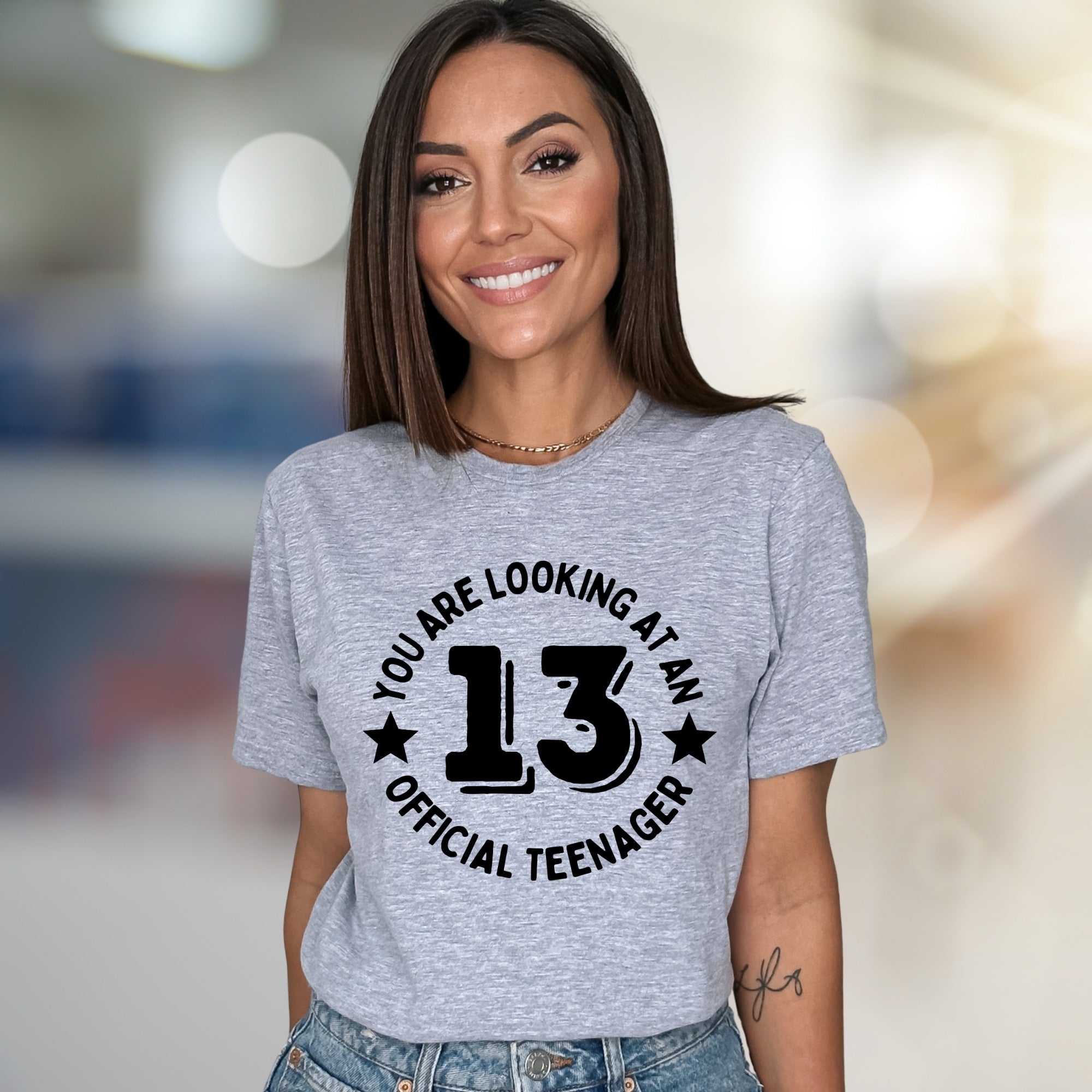 "YOU ARE LOOKING AT AN OFFICIAL TEENAGER 13" Birthday Graphic Tee, A Milestone Pick for Celebrating Teens