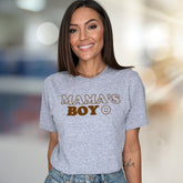 "Mama's Boy" Retro Smiley Graphic Tee, a Sweet Gift for Sons & Moms