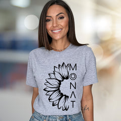 MONAT Sunflower Graphic Tee, A Botanical Statement T-Shirt for Wellness Advocates