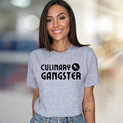 "Culinary Gangster" Chef Knife Graphic Tee, a Foodie Pick for Kitchen Enthusiasts