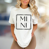 "MINI" Double Frame Graphic Tee, Minimalist Pick for Modern Style