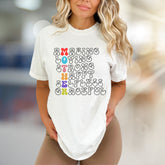 "Amazing Loving Strong Happy Selfless Graceful" Motherhood Graphic Tee, a Heartfelt Pick for Moms
