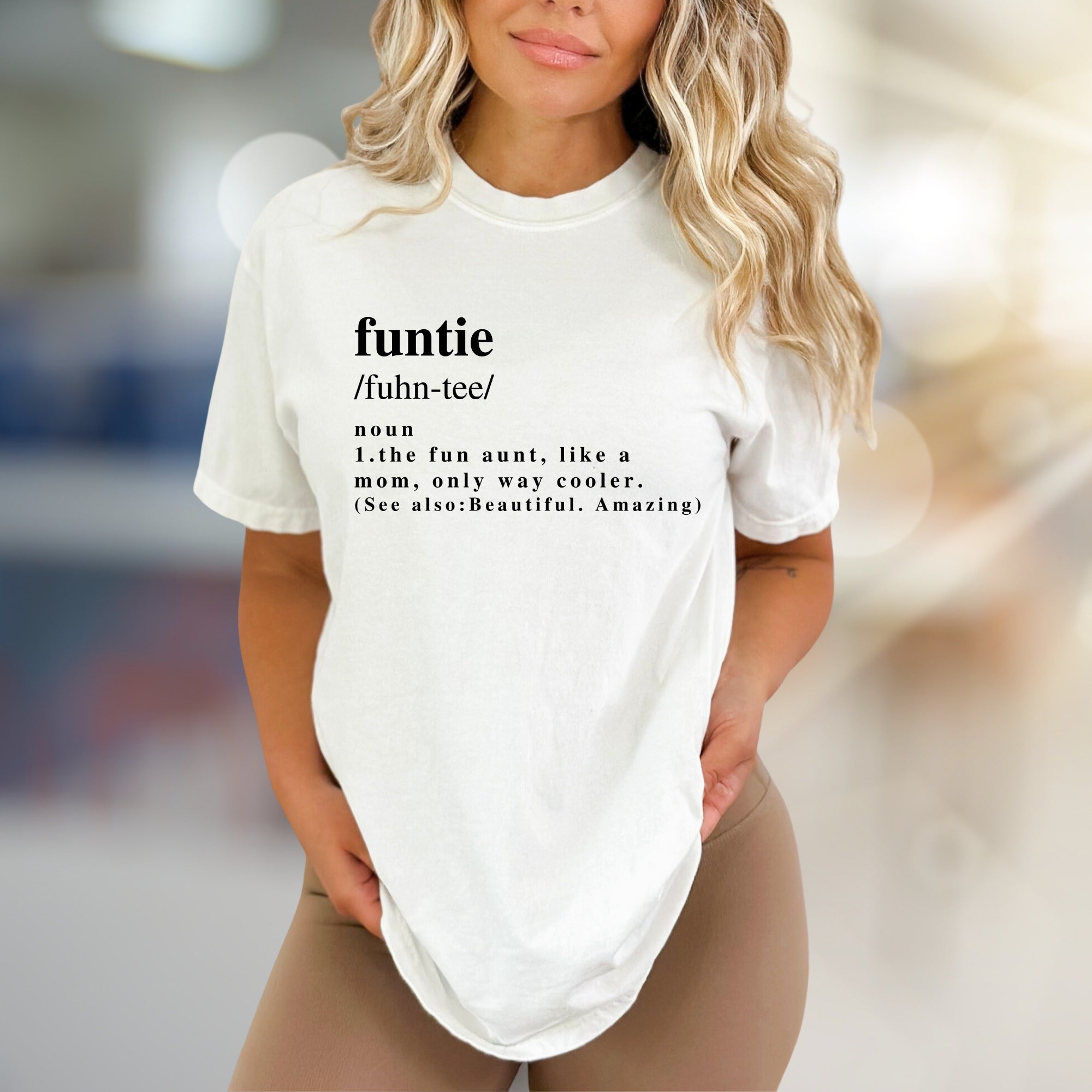 "Funtie" Definition Graphic Tee, a Funny Aunt Gift for Her