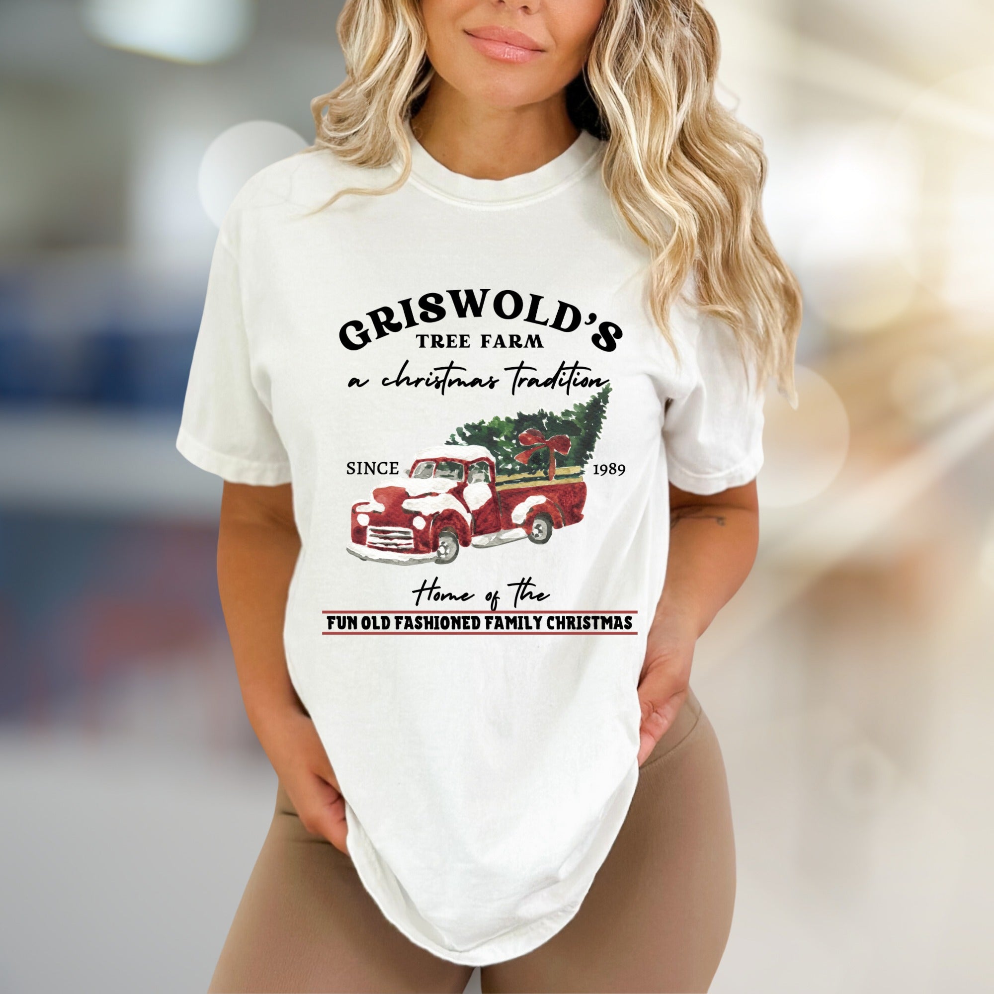 "Griswold's Tree Farm" Vintage Christmas Graphic Tee, a Festive Holiday Pick for Family Lovers