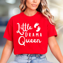 "Little Drama Queen" Baby Feet Graphic Tee, a Playful Pick for New Moms