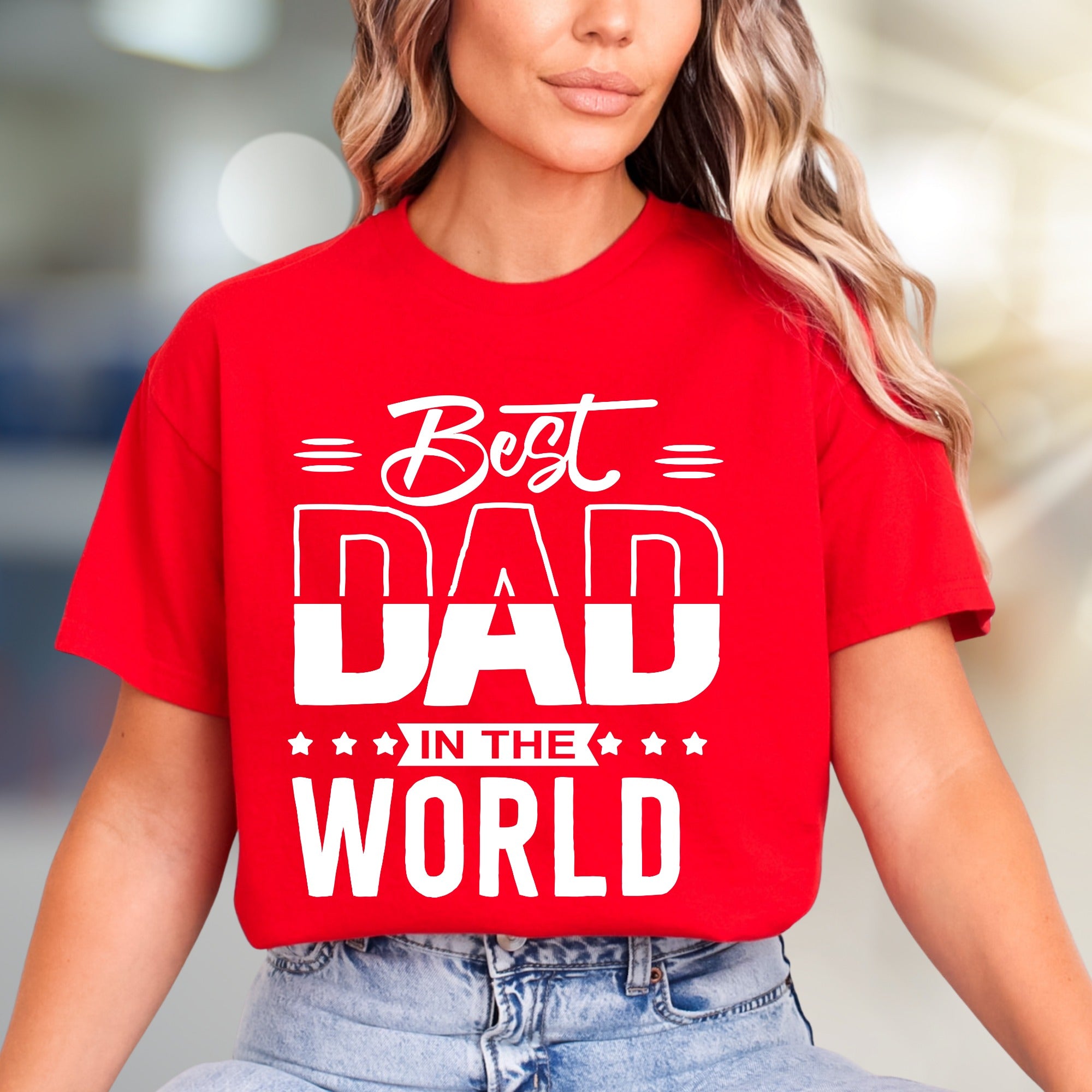 "Best Dad In The World" Father's Day Graphic Tee, a Thoughtful Gift for Dads