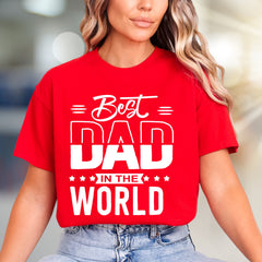 "Best Dad In The World" Father's Day Graphic Tee, a Thoughtful Gift for Dads