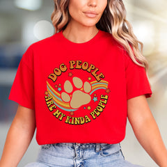 "Dog People Are My Kinda People" Retro Graphic Tee, a Pet Lover's Pick for Everyday Style