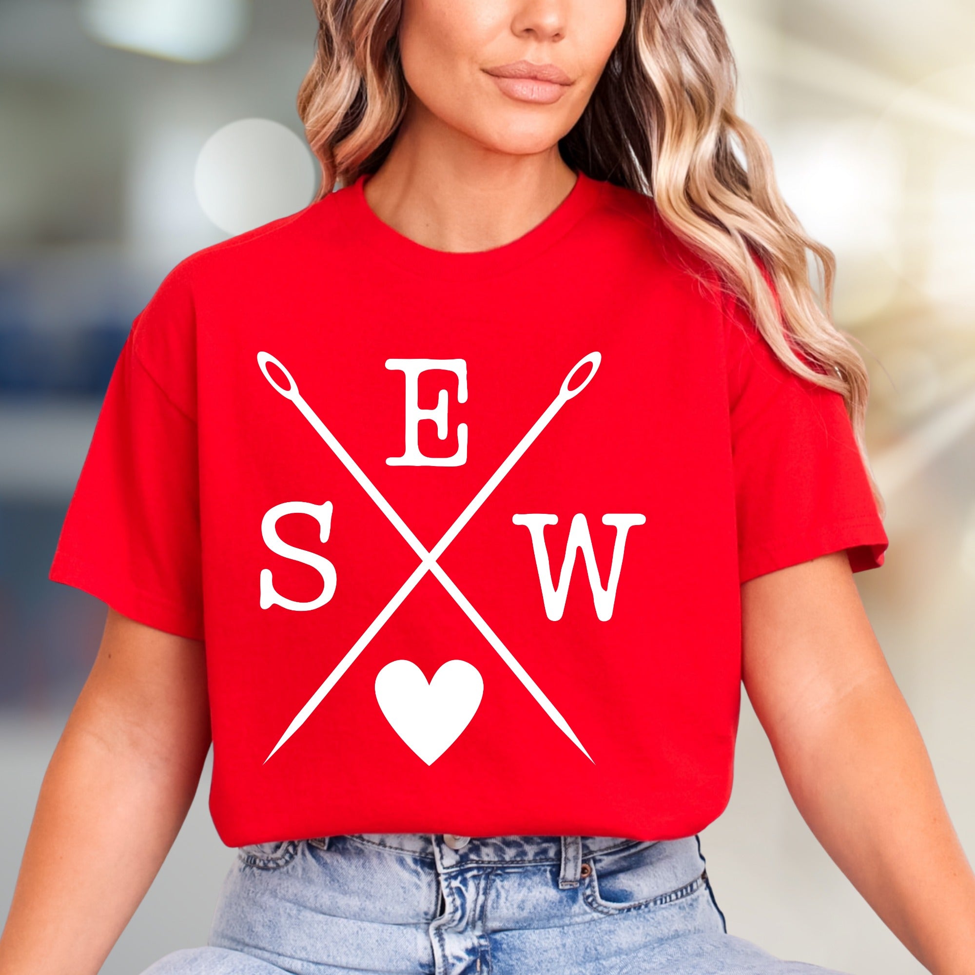 "SEW" Crafting Enthusiast Graphic Tee, A Creative Pick for Artisans