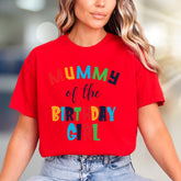 "Mummy of the Birthday Girl" Colorful Fun Graphic Tee, a Celebration Pick