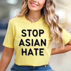 "STOP ASIAN HATE" Bold Statement Graphic Tee, a Stand for Unity for Activists