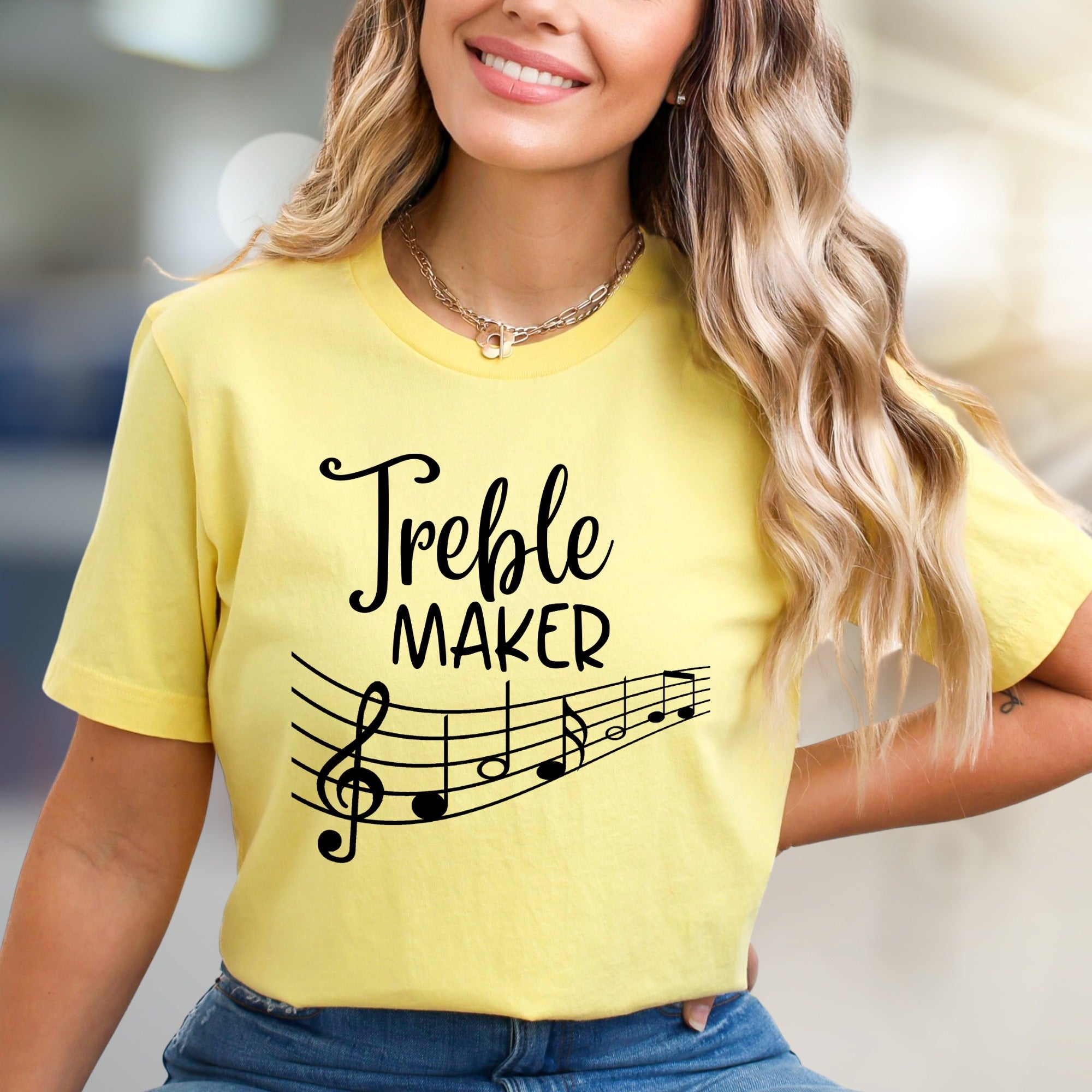 "Treble Maker" Music Staff Graphic Tee, a Playful Statement for Music Lovers
