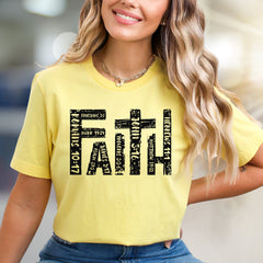 "FAITH" Scripture Verses Graphic Tee, a Christian Inspired Pick for Believers