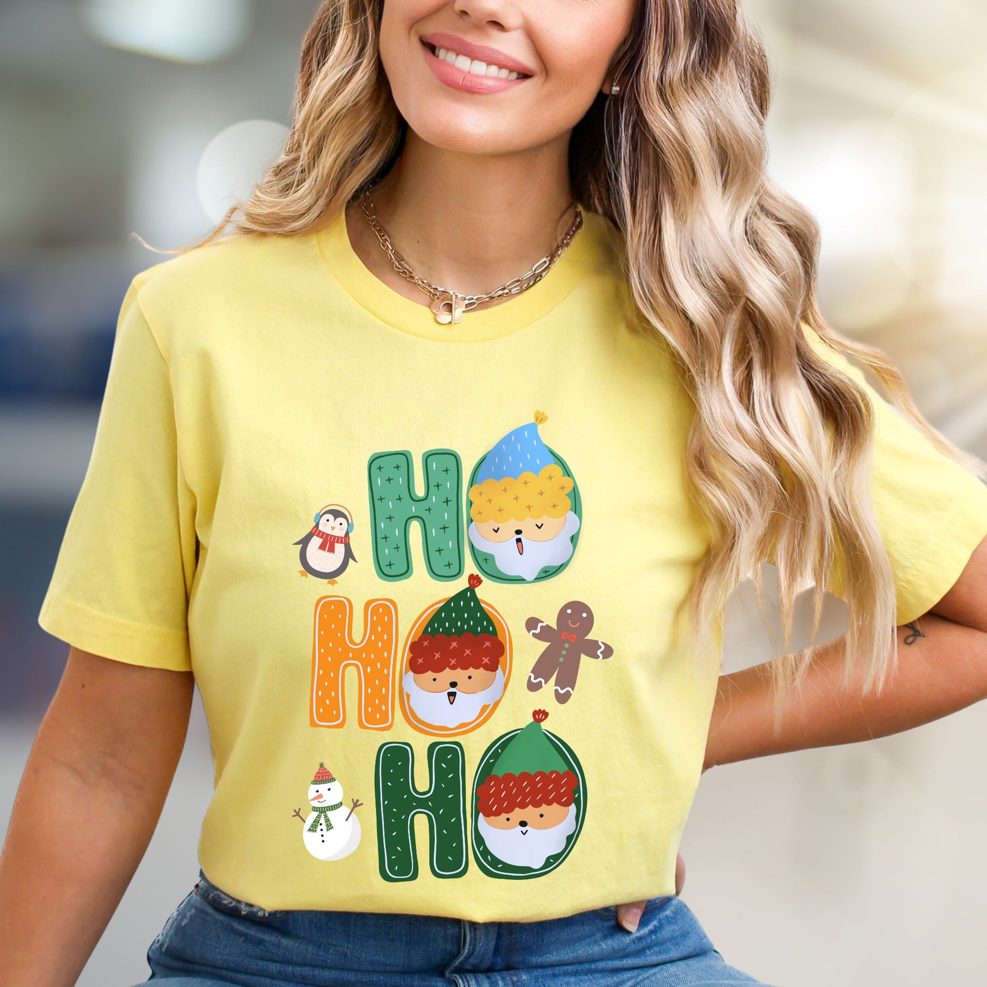 Ho Ho Ho Winter Holiday Graphic Tee, a Festive Christmas Pick for Everyone