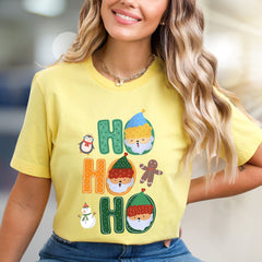 Ho Ho Ho Winter Holiday Graphic Tee, a Festive Christmas Pick for Everyone