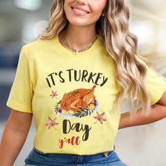 "It's Turkey Day Y'all" Thanksgiving Graphic Tee, a Festive Pick for Celebration