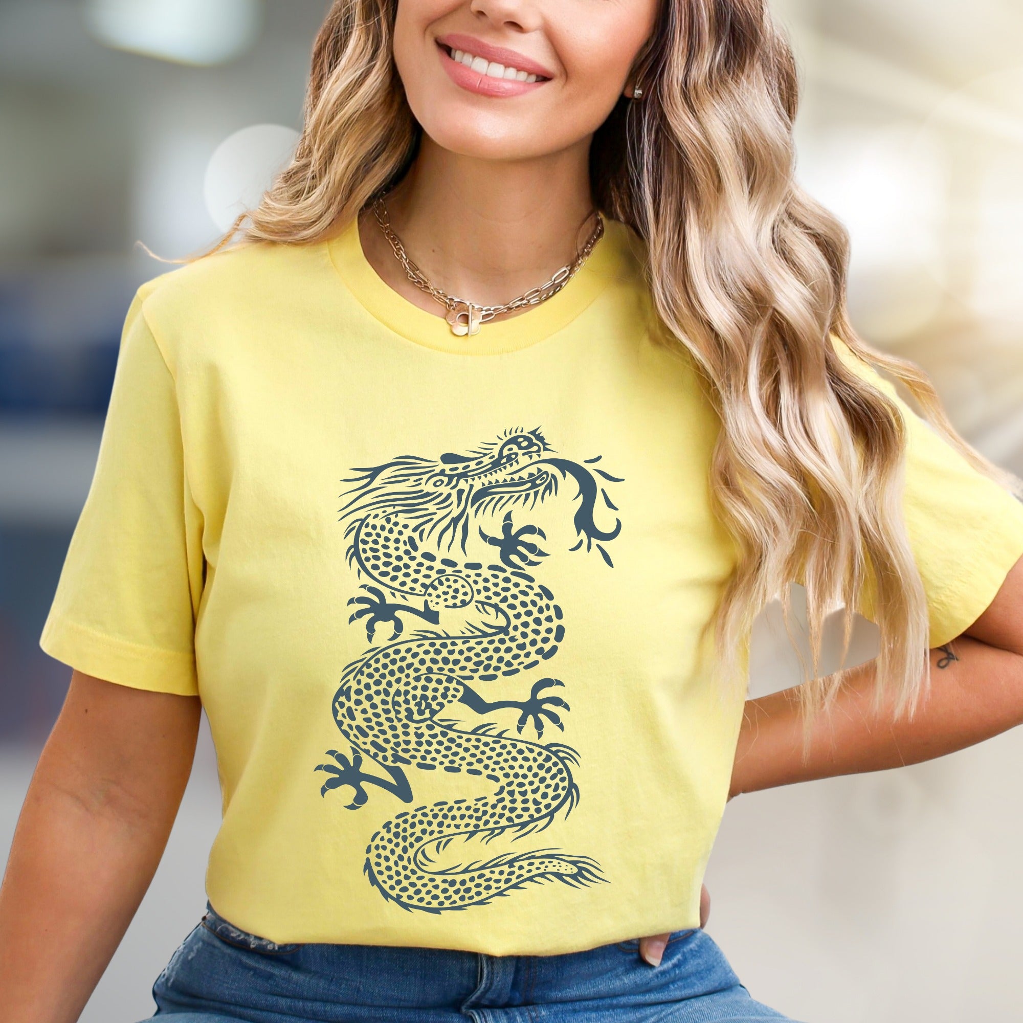 Ornate Dragon Chinese Symbol Graphic Tee, an Asian Cultural Graphic for Everyone