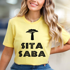 "SITA SABA" Baobab Tree Graphic Tee, a Zen Nature Pick for Global Adventurers