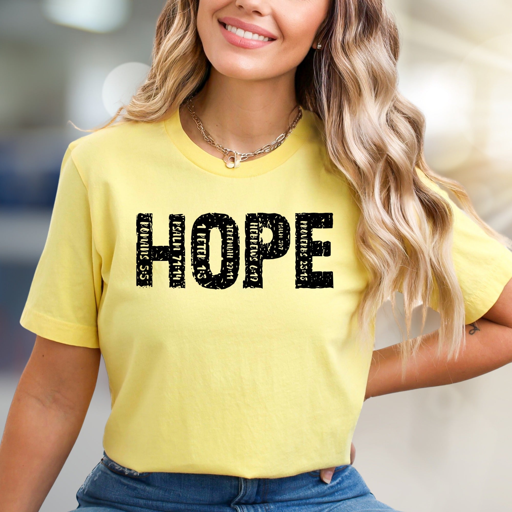 "HOPE" Scripture Text Graphic Tee, a Faith-Inspired Pick for Believers