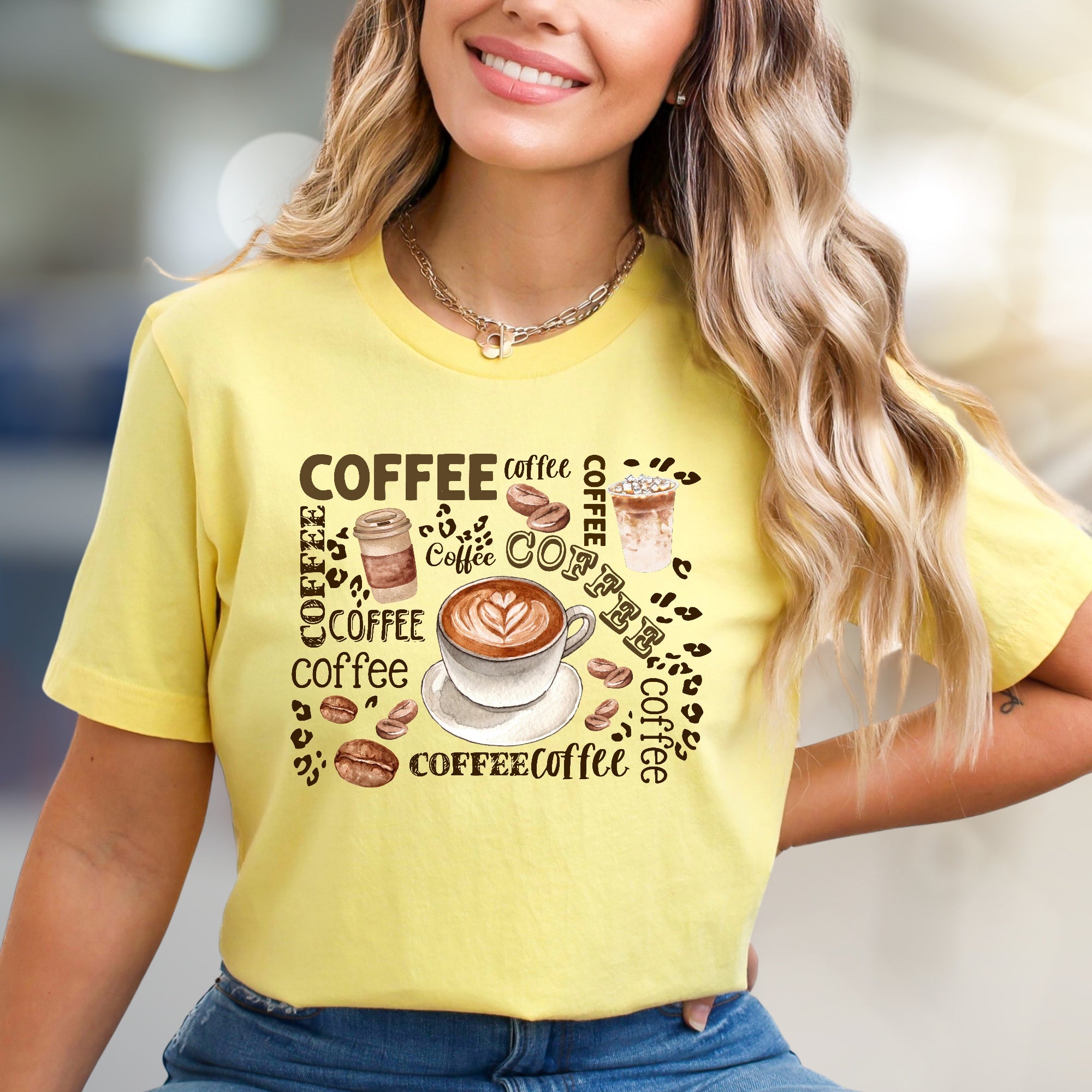 "COFFEE" Café Aesthetic Graphic Tee, a Barista-Core Pick for Coffee Lovers