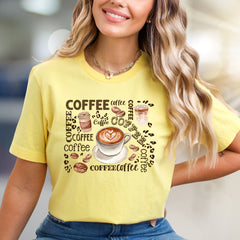"COFFEE" Café Aesthetic Graphic Tee, a Barista-Core Pick for Coffee Lovers