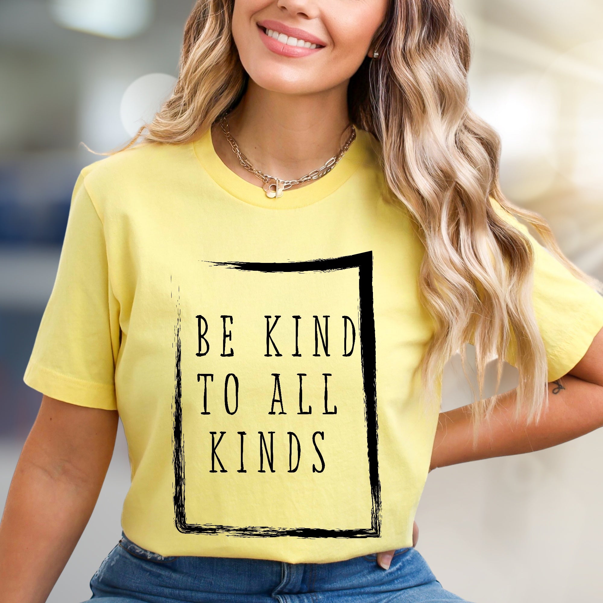 "BE KIND TO ALL KINDS" Empathy Graphic Tee, an Inspirational Pick for Advocates