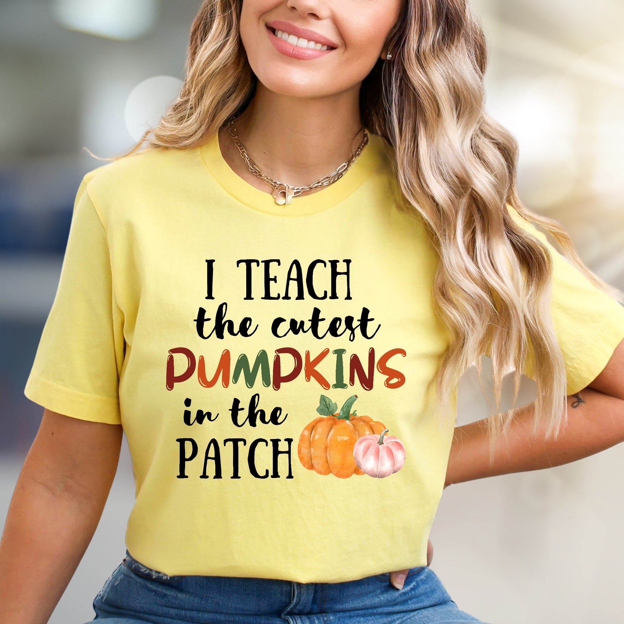 "I Teach the Cutest Pumpkins in the Patch" Fall Teacher Graphic Tee, a Educator Appreciation Pick for Teachers
