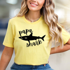 "Papa Shark" Graphic Tee, a Shark-Themed Pick for Doting Dads