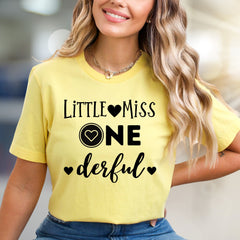 "Little Miss Wonderful" Birthday Celebration Graphic Tee, a Cherished Pick for Loved Ones