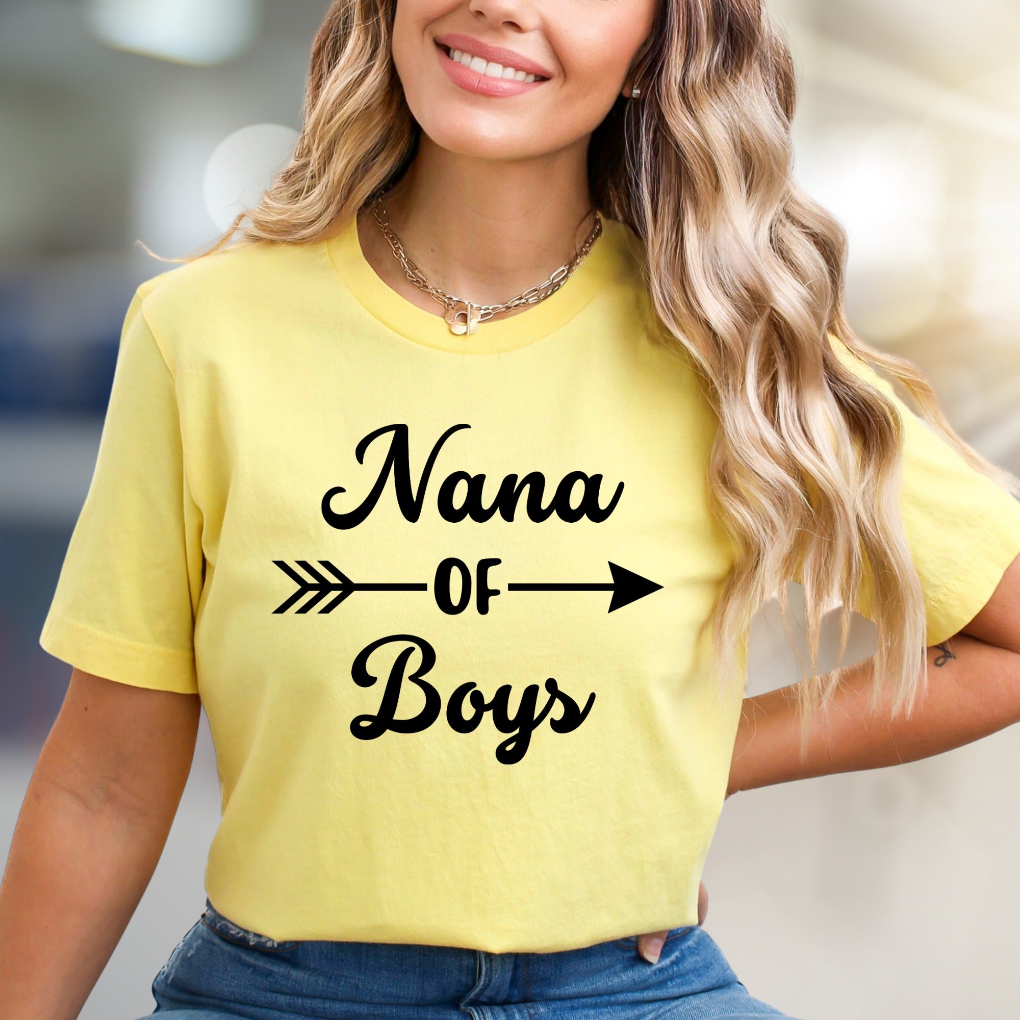 "Nana Of Boys" Arrow Graphic Tee, a Cherished Family Pick for Grandmothers