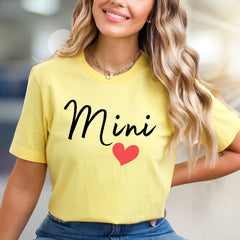 "Mini" Script Heart Graphic Tee, a Sweet Family Pick for Moms & Daughters