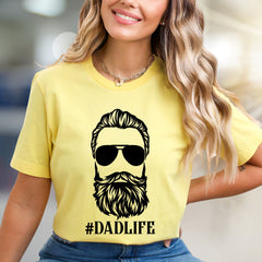 "#DADLIFE" Bearded Guy Graphic Tee, a Father's Day Pick for Cool Dads