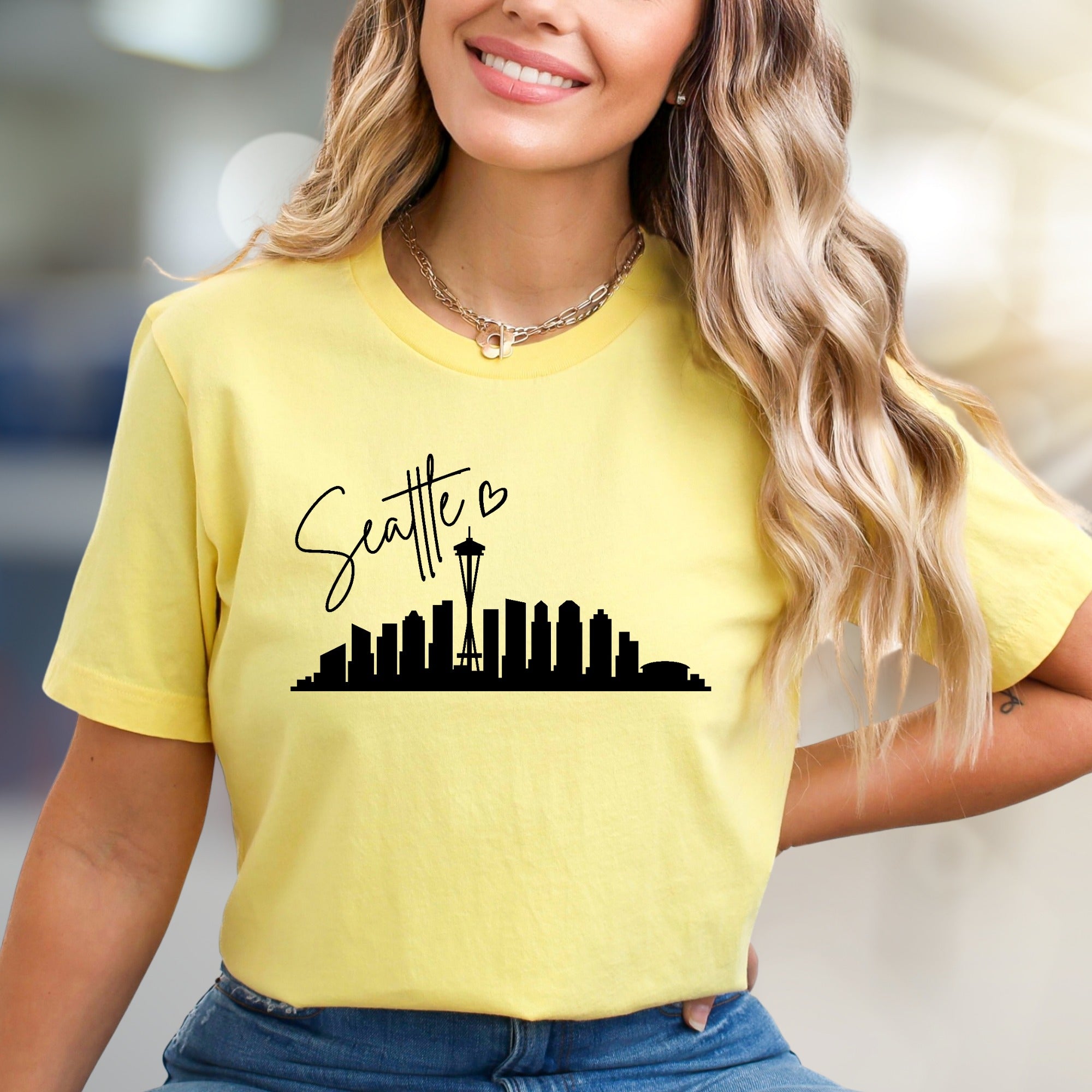 "Seattle" Skyline Graphic Tee, a PNW Style Pick for City Lovers