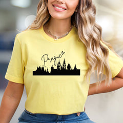 "Prague" Cityscape Graphic Tee, a Travel Souvenir Pick for Adventurers