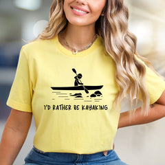 "I'd Rather Be Kayaking" Outdoorsy Graphic Tee, a Water Sport Pick for Adventurers