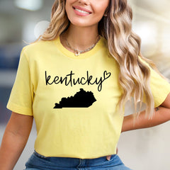 "Kentucky" State Outline Graphic Tee, a Hometown Love Pick for Souvenir