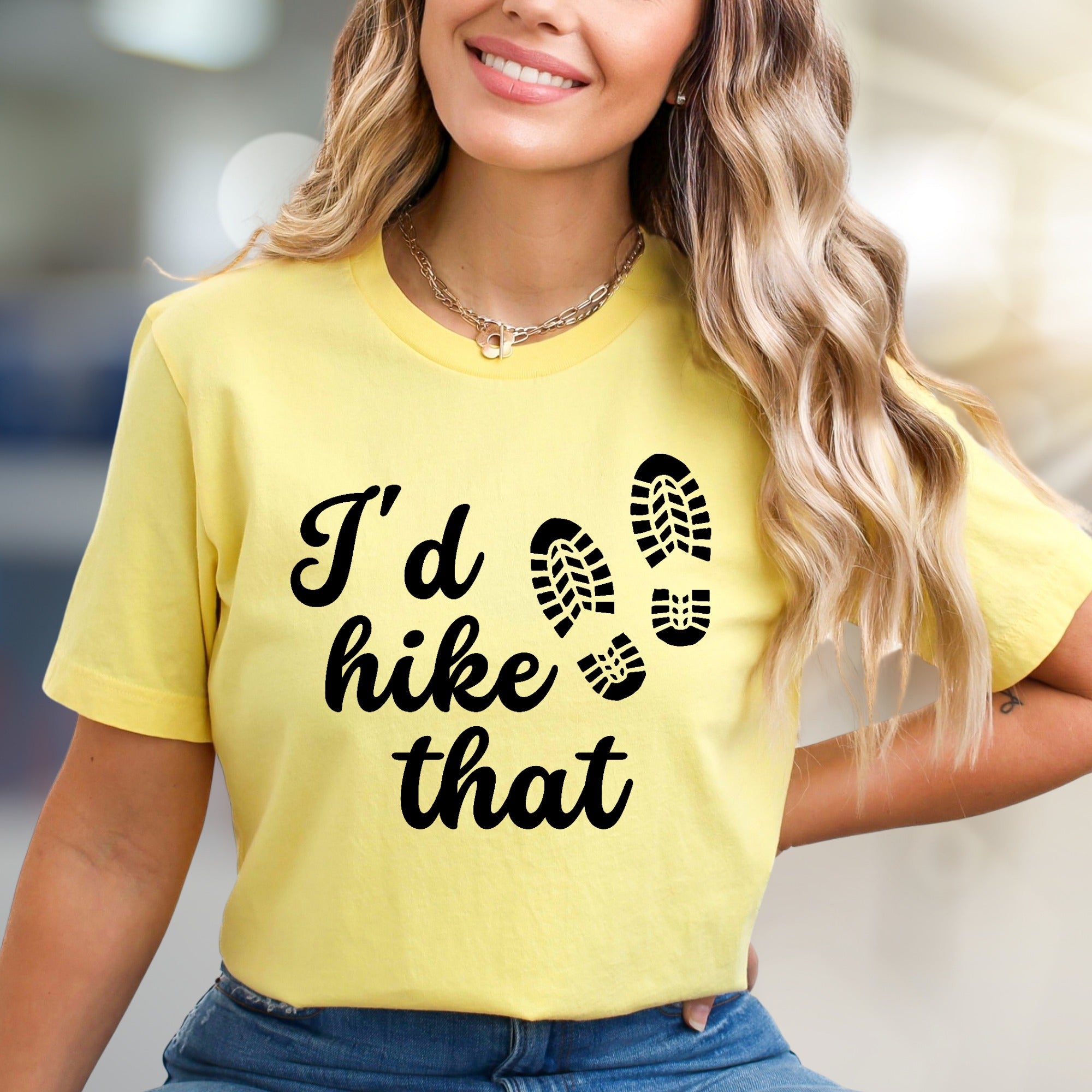"I'd hike that" Hiking Enthusiast Graphic Tee, an Outdoor Adventure Pick for Nature Lovers