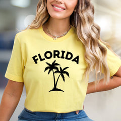 "FLORIDA" Palm Tree Graphic Tee, a Sunshine State Pick for Travelers & Locals