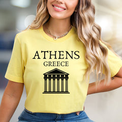"ATHENS GREECE" Landmark Graphic Tee, a Travel Souvenir for Culture Lovers