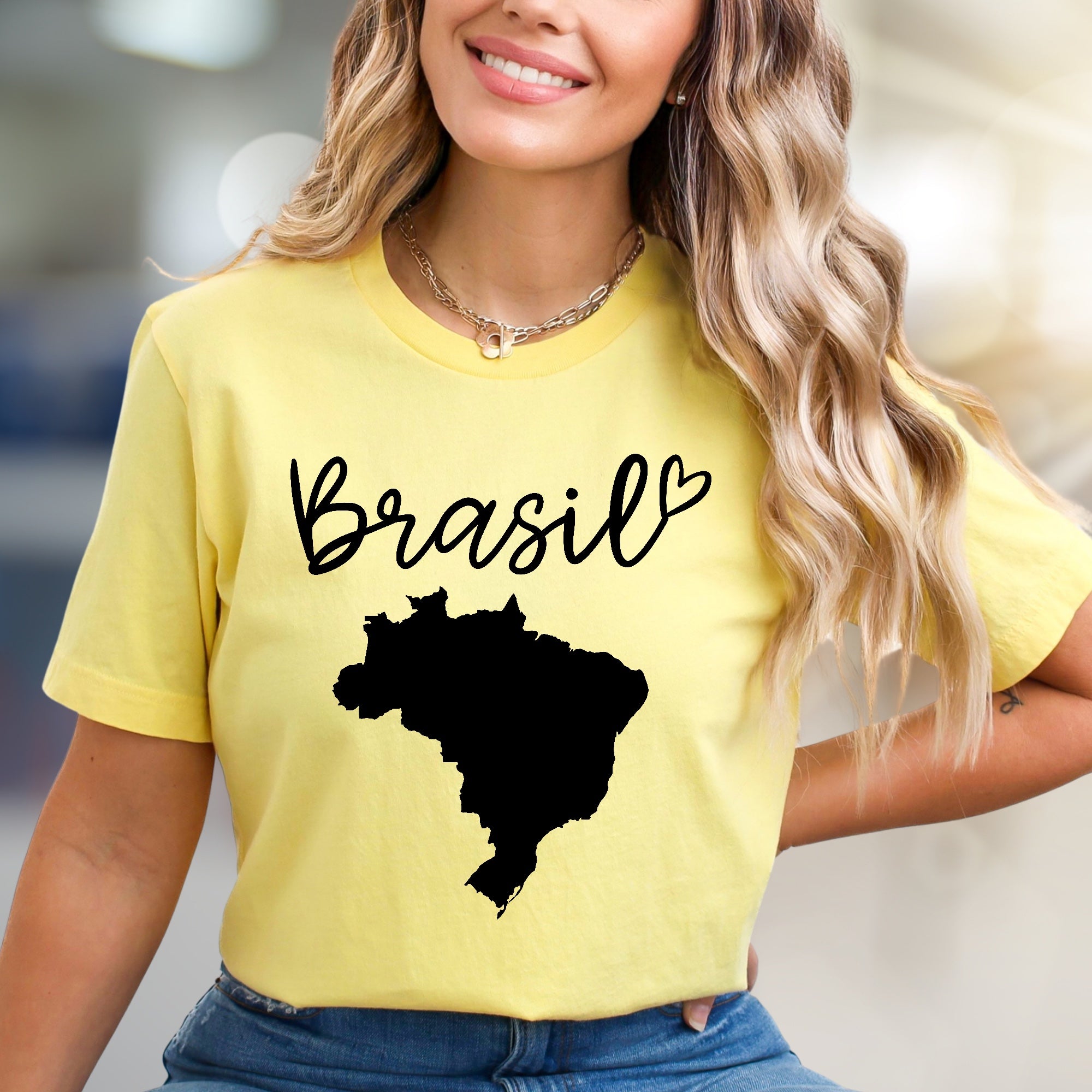 "Brasil" Map Graphic Tee, a Patriotic Pick for Travelers & Culture Lovers
