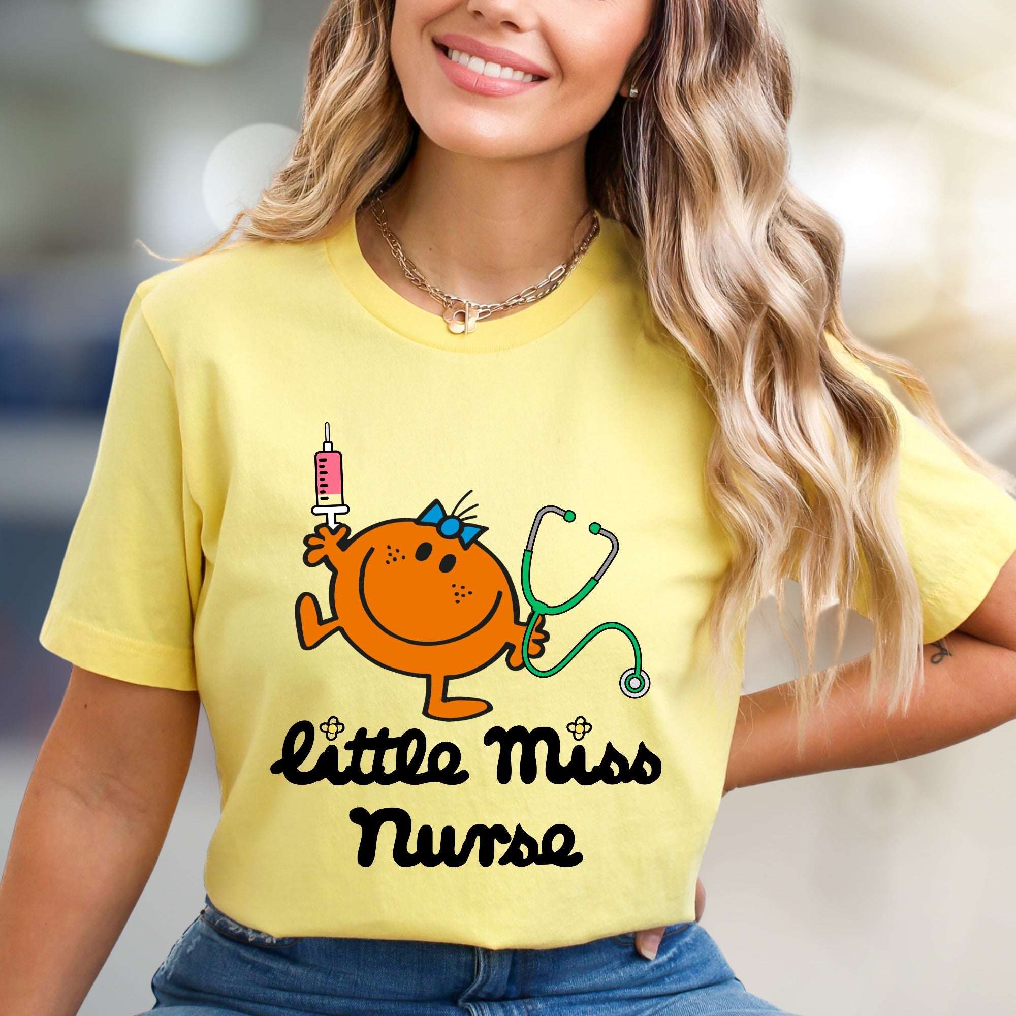 "little Miss Nurse" Adorable Healthcare Graphic Tee, A Playful Gift for RNs