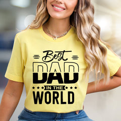 "Best Dad In The World" Father's Day Graphic Tee, a Thoughtful Gift for Dads
